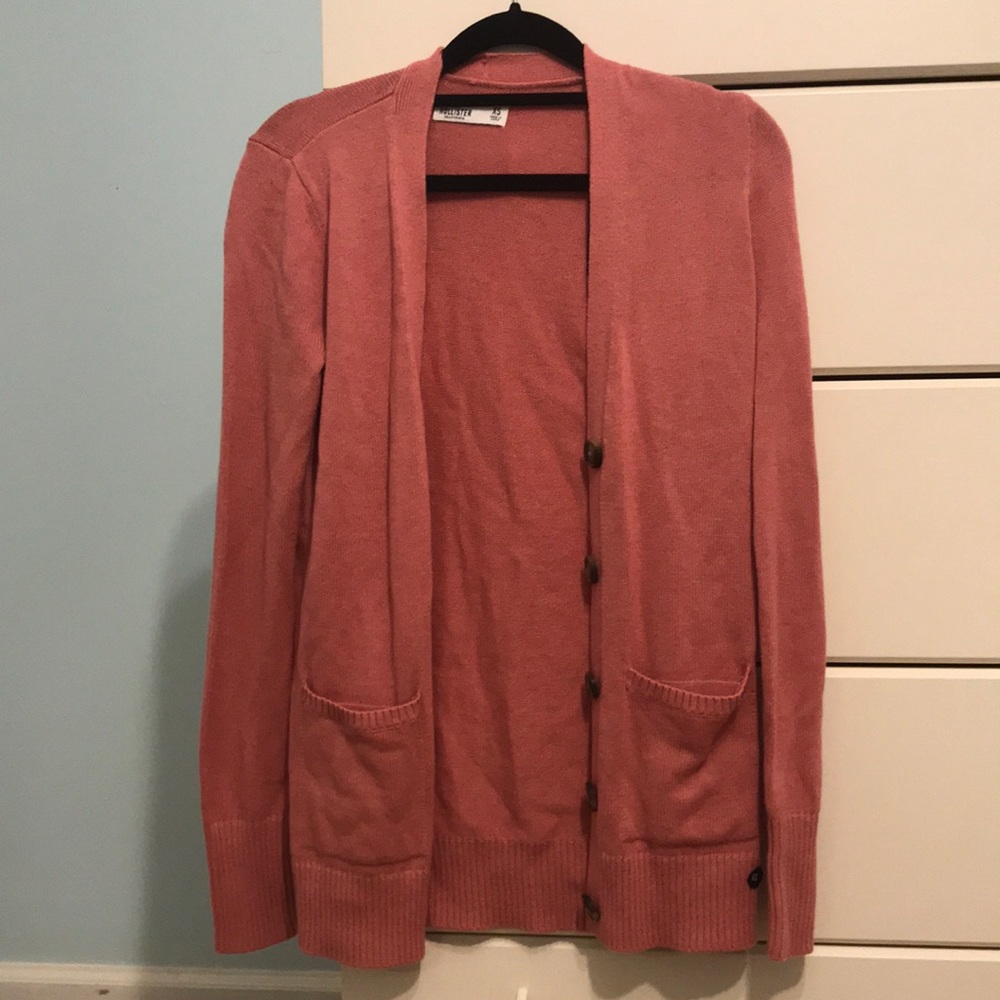 NWT XS Pink Hollister Cardigan
